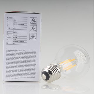 E27 LEDVANCE LED Filament Leuchtmittel klar 4W=(40W) 240V 470 lm 2700K warmwei