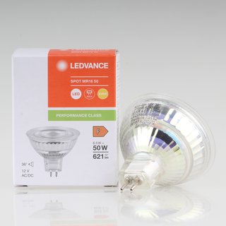 LEDVANCE GU5.3 MR16 LED Leuchtmittel 6.5W=(50W) 12V 3000K 621lm 36 Reflektor-Lampe