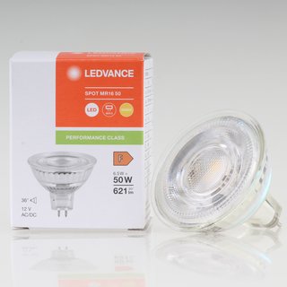 LEDVANCE GU5.3 MR16 LED Leuchtmittel 6.5W=(50W) 12V 3000K 621lm 36 Reflektor-Lampe