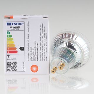 LEDVANCE GU10 PAR16 LED Leuchtmittel 7W=(80W) 3000K 575lm 36 dimmbar Reflektor-Lampe