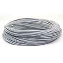 Textilkabel Stoffkabel silber 1-adrig 1x0,75mm...